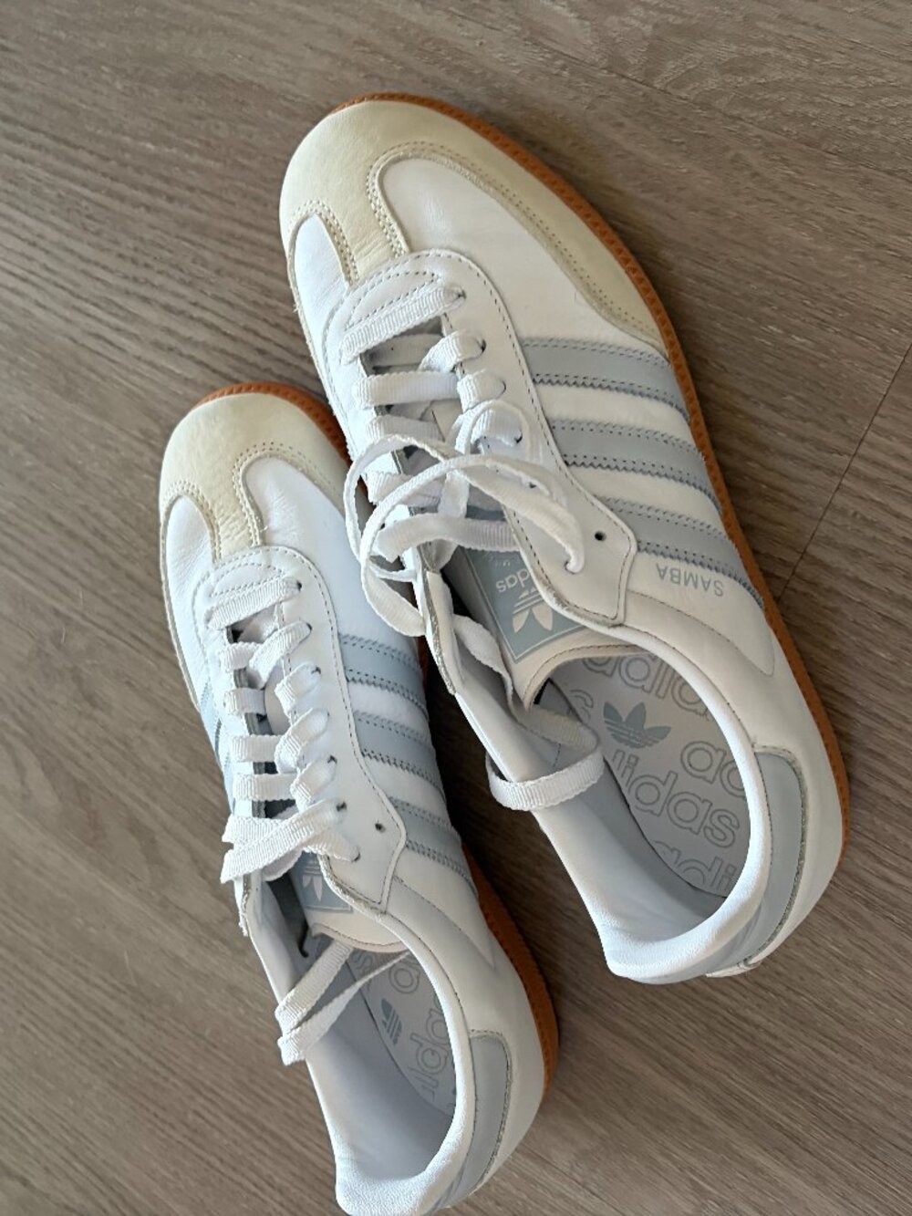 *LIKE NEW* Adidas Women's Samba OG Shoes 'White/Halo Blue'